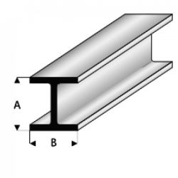 ABS H-profil   2x3 mm 