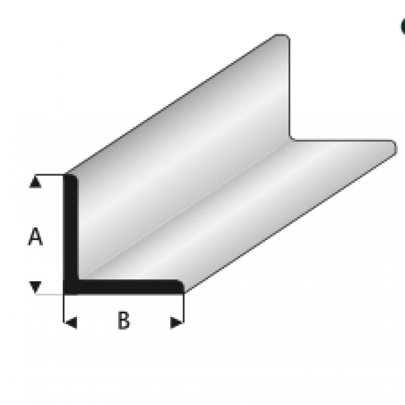 ABS L-profil 3x3 mm