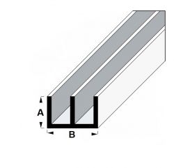 ABS E-profil 2,5x5 mm