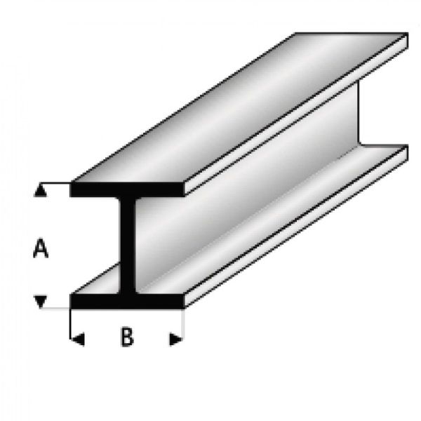 ABS H-profil 1,6x2,2 mm
