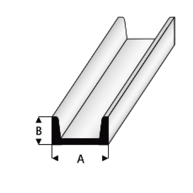 ABS U-profil 3x5 mm