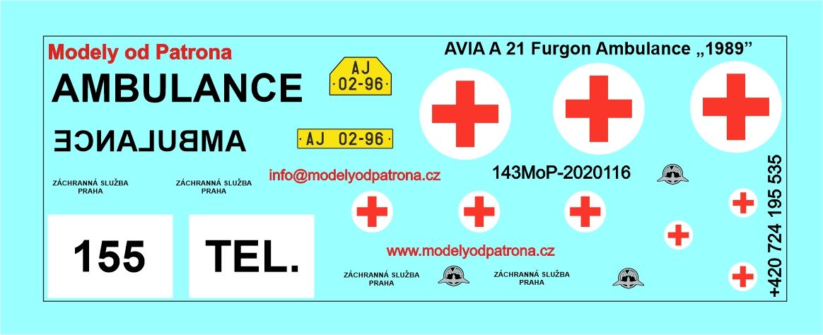 AVIA A 21 Furgon Ambulance Modely od Patrona
