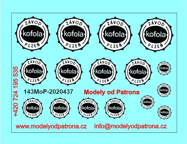 Kofola - závod Plzeň Modely od Patrona