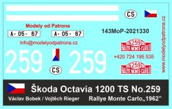 Škoda Octavia 1200 TS No.259 Rallye Automobile de Monte-Carlo