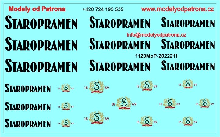 Staropramen - staré logo Modely od Patrona