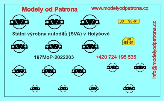 SVA - Státní výrobna autodílů Modely od Patrona