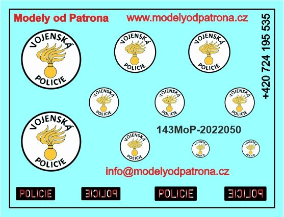 Vojenská dopravní POLICIE Modely od Patrona