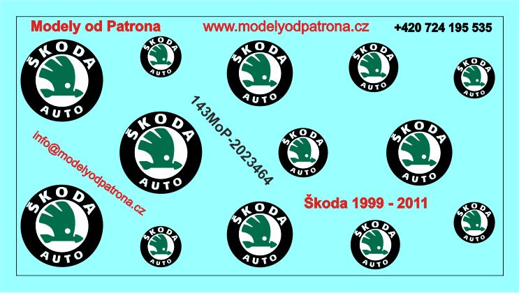 Škoda 1999 - 2011 Modely od Patrona