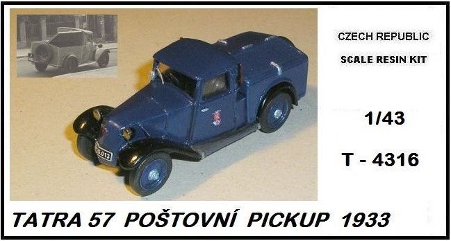 TATRA 57 - poštovní pickup Modely od Patrona