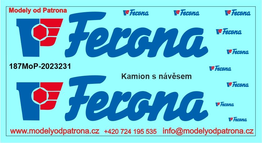 Ferona a.s. - tahač s návěsem Modely od Patrona