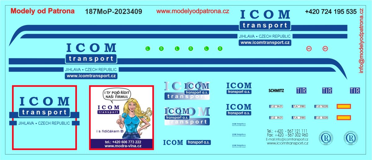 ICOM transport - tahač s návěsem Modely od Patrona