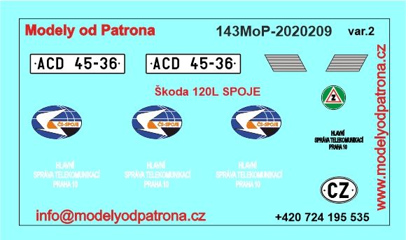 Škoda 120L Spoje Modely od Patrona
