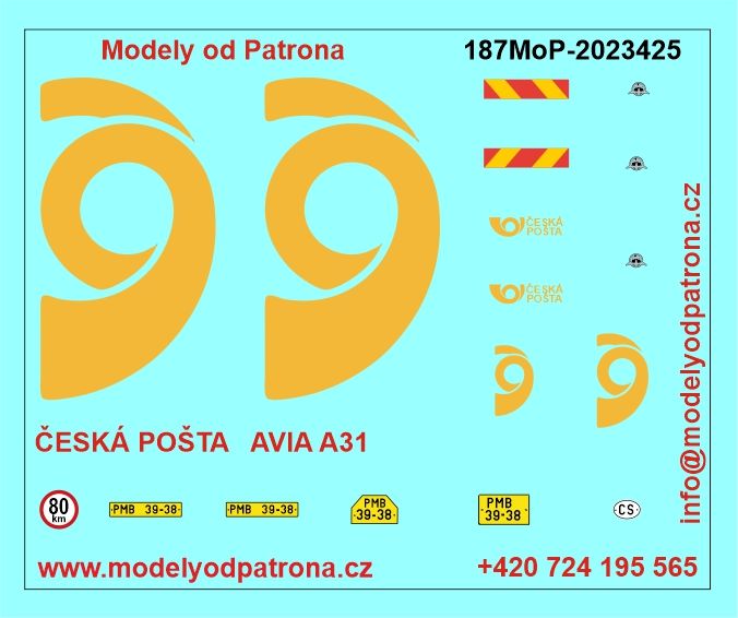 ČESKÁ POŠTA AVIA A31 Modely od Patrona