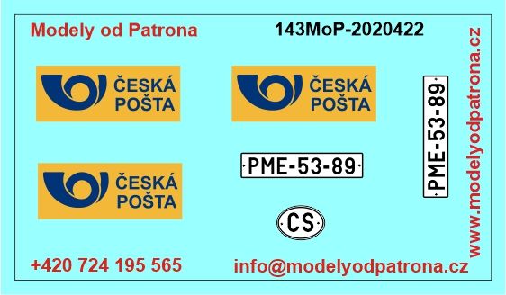 Česká pošta Škoda 120 Modely od Patrona