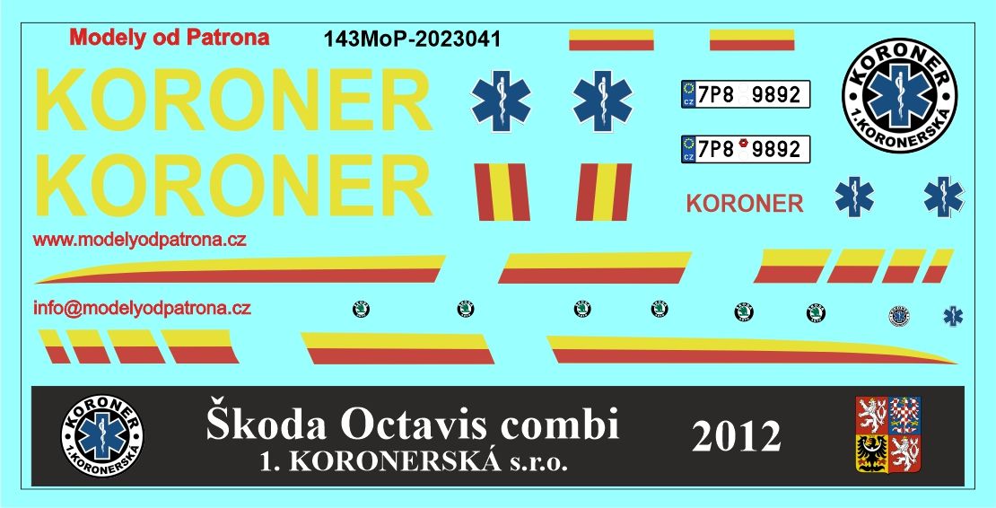 Škoda Octavia combi KORONER Plzeň 1.KORONERSKÁ s.r.o. Modely od Patrona