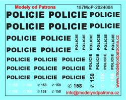 Policie - nápisy + 158 - silné Modely od Patrona