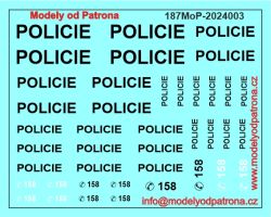 Policie - nápisy + 158 - úzké Modely od Patrona