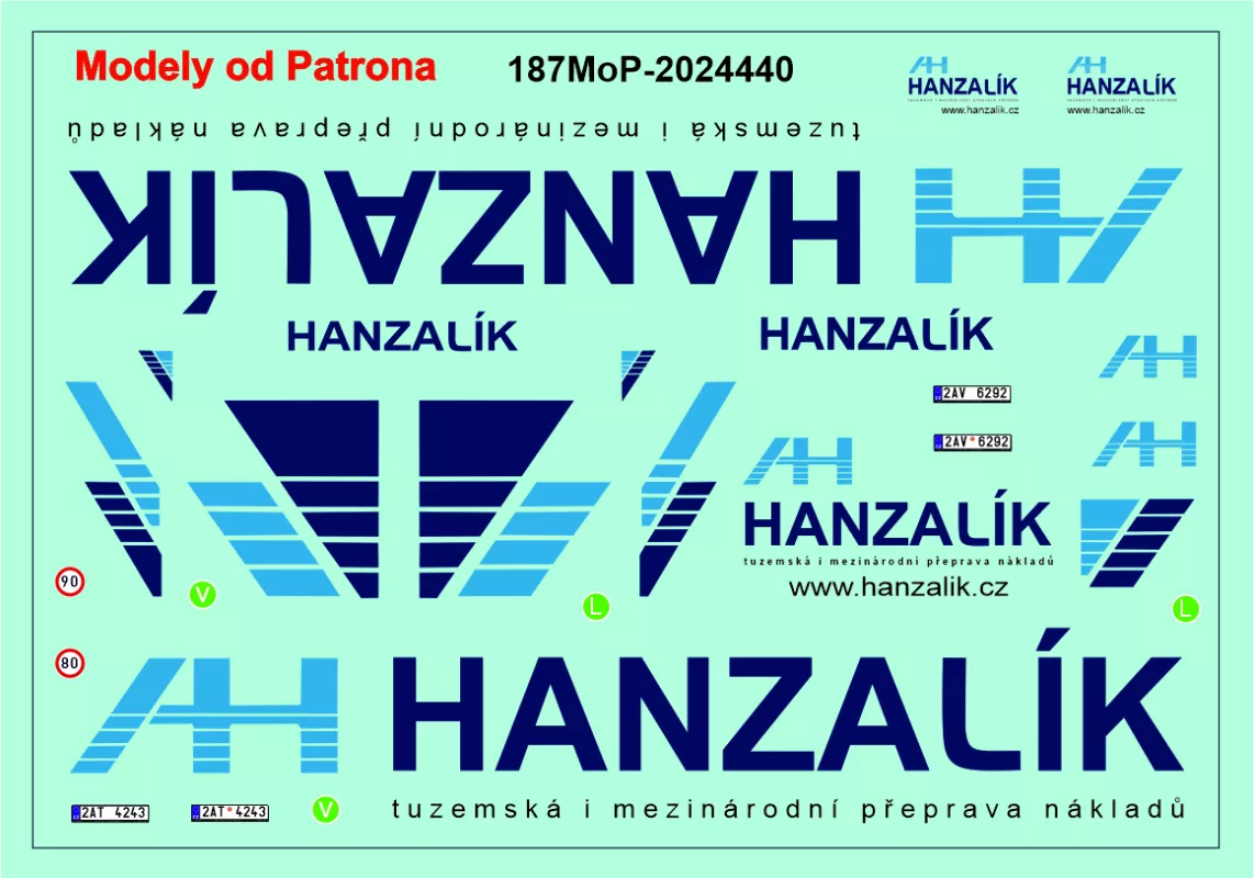 Autodoprava Hanzalík s.r.o. - tahač s návěsem Modely od Patrona