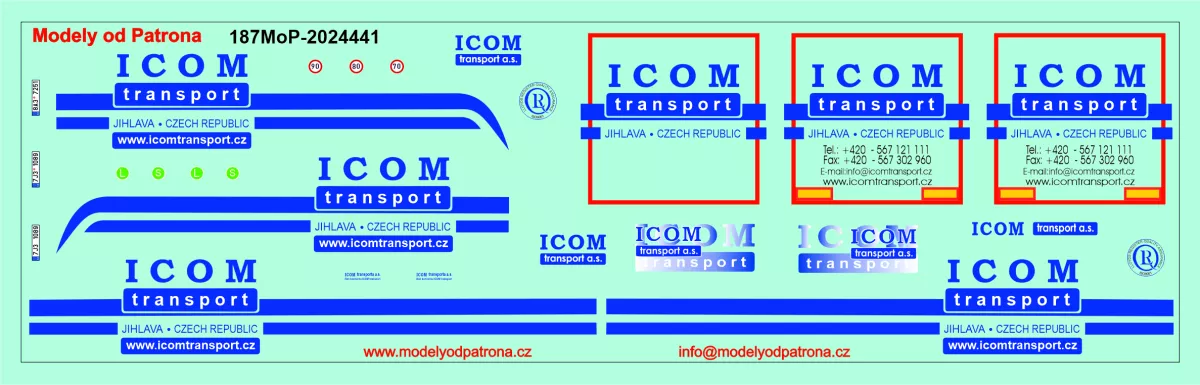 ICOM transport - náklaďák s vlekem Modely od Patrona