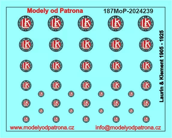 Laurin & Klement kulaté LOGO Modely od Patrona