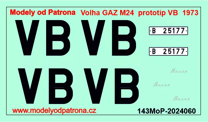 Volha GAZ M24 prototip VB Modely od Patrona