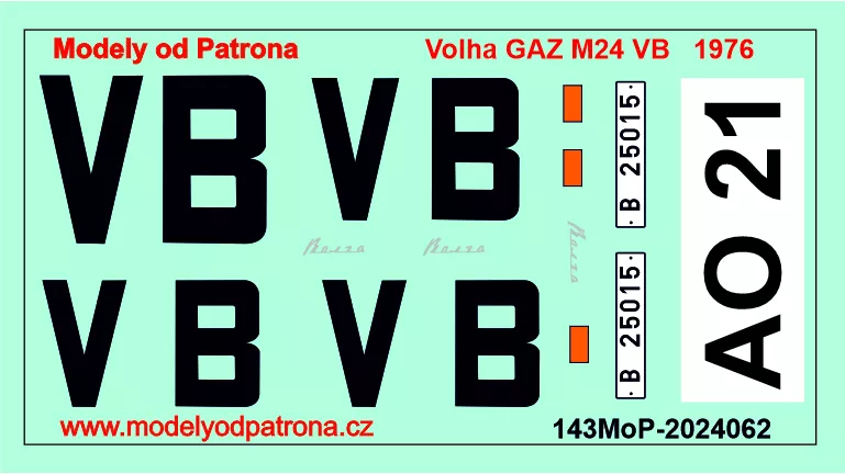 Volha GAZ M24 VB ČSSR Modely od Patrona