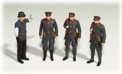 Strážmistr četnictva při střelbě s karabinou M.95 F4M