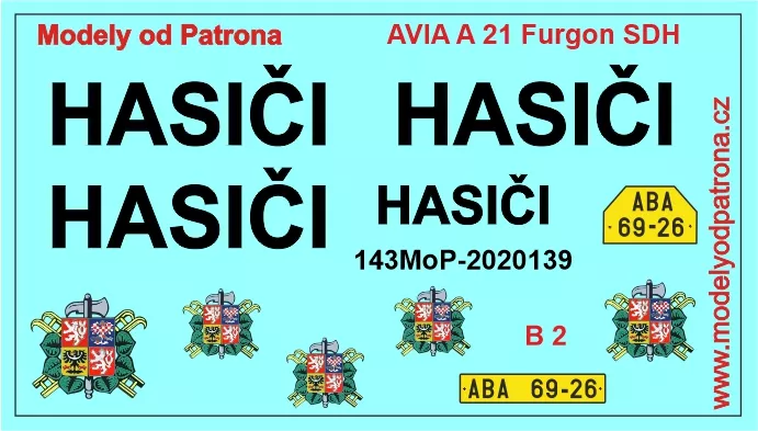 AVIA A 21 Furgon SDH - B2 Modely od Patrona