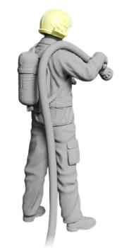 Hasič HZS s proudnicí Modely od Patrona