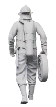 Hasič s hadicí a dýchacím přístrojem SATURN S7 Modely od Patrona