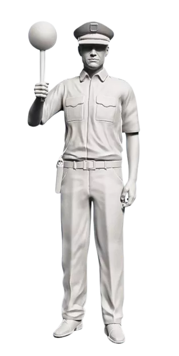 Hlídka dopravní POLICIE ČR s terčíkem F4M