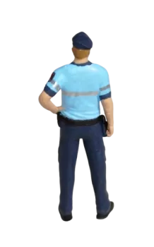 Hlídka POLICIE ČR - s baretem jedna ruka v bok Modely od Patrona