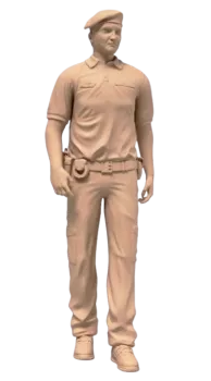 Hlídka POLICIE ČR - s baretem ruce volně dolů