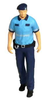 Hlídka POLICIE ČR - s baretem ruce volně dolů