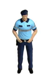 Hlídka POLICIE ČR - s baretem ruce za opaskem