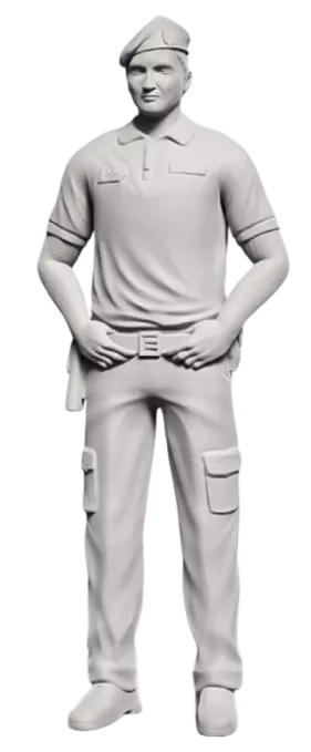 Hlídka POLICIE ČR - s baretem ruce za opaskem F4M