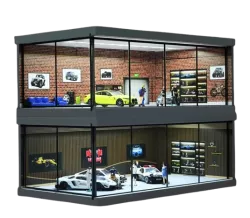 Prosklená autoprodejna / dílna - osvětlená Prosklená autoprodejna / dílna - osvětlená