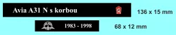 Avia A31 N s korbou 1985 - 1998 Modely od Patrona