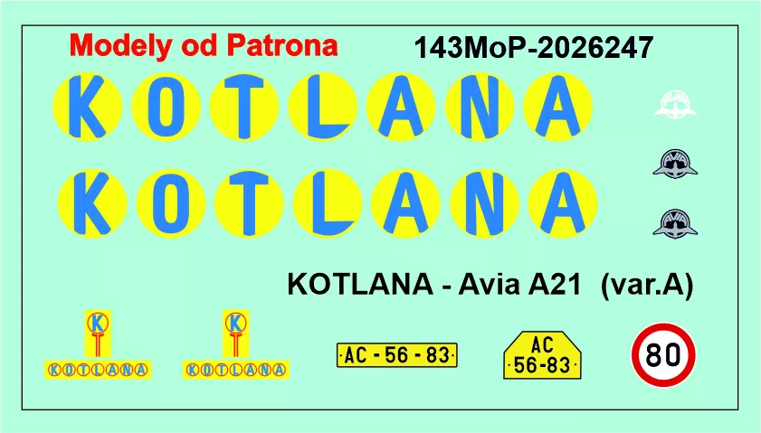 KOTLANA - Avia A21 - Příště budeme chytřejší, staroušku! Modely od Patrona
