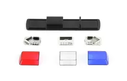 Maják Tesla Holomý VSL 012 LV červený / čirý / modrý