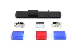 Maják Tesla Holomý VSL 012 LV modrý / červený / modrý