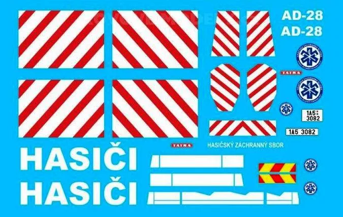 Potisky na hasičský vůz T815 AD28 HZS SŽDC Ústí nad Labem MoP