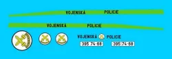  Potisky na vůz Škoda Favorit Vojenská Policie ČR