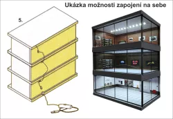 Prosklená autoprodejna / dílna - osvětlená Prosklená autoprodejna / dílna - osvětlená