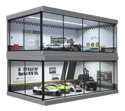 Prosklená autoprodejna / dílna - osvětlená Prosklená autoprodejna / dílna - osvětlená