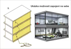 Prosklená autoprodejna / dílna - osvětlená Prosklená autoprodejna / dílna - osvětlená