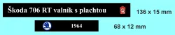 Škoda 706 RT valník s plachtou 1964 Modely od Patrona