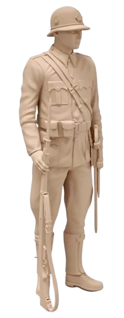 Strážmistr četnictva na hlídce s karabinou M.95 F4M