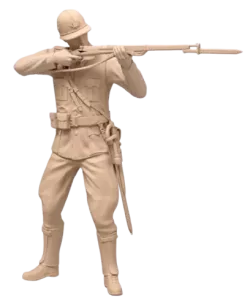 Strážmistr četnictva při střelbě s karabinou M.95