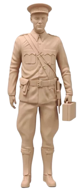 Strážmistr četnictva s daktyloskopickým kufříkem F4M